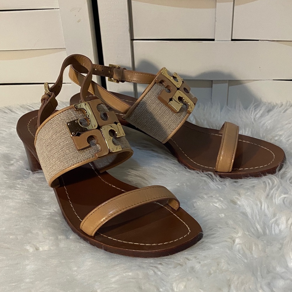 Tory Burch Lowell Women's Tan Sandals Size 8.5